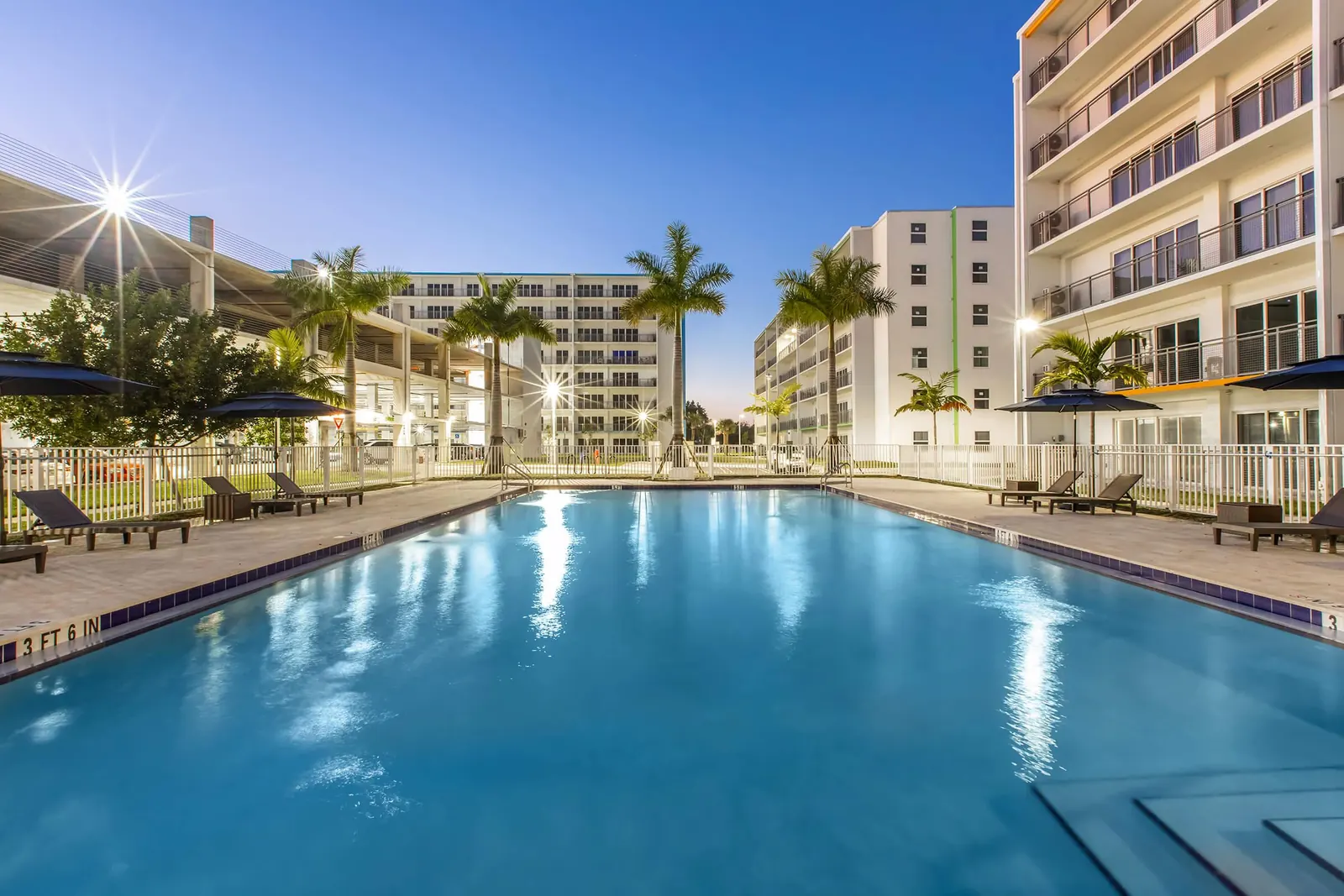 Resort-style pool at Modern Towers